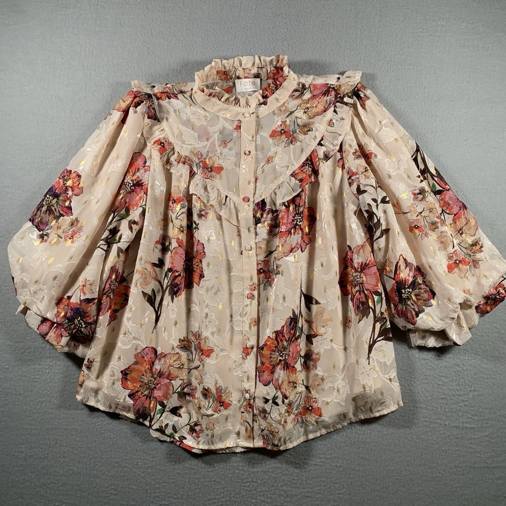 Fate Foiled Print Jacquard Blouse Women's White A